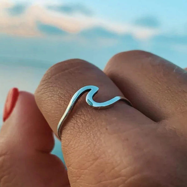 Classic Sterling Silver Wave Ring