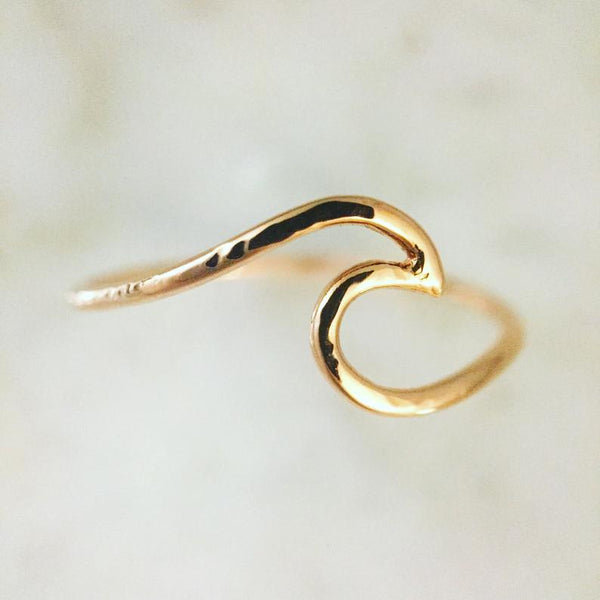 14Kt Yellow Gold Wave Ring