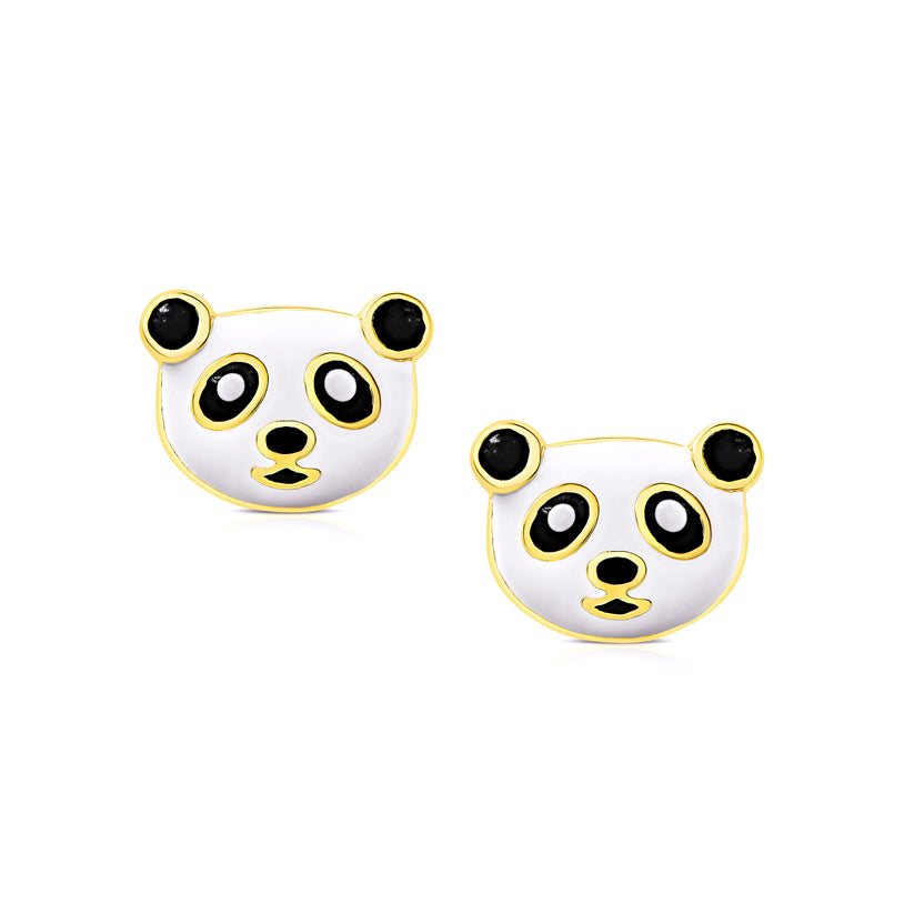 120th oz Gold Panda Coin Earrings 14k Gold