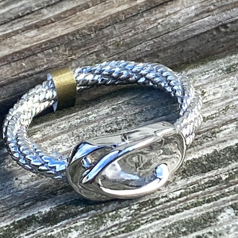 Sterling Silver Flip Flop Cable Ring