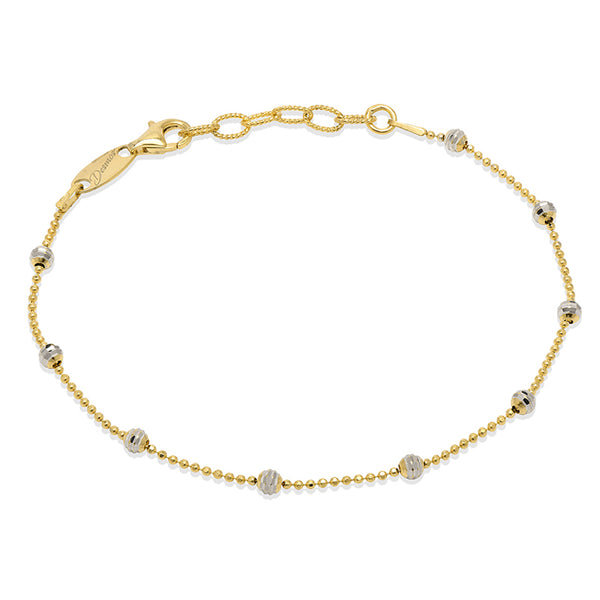 Two-Tone with Round Stations Anklet