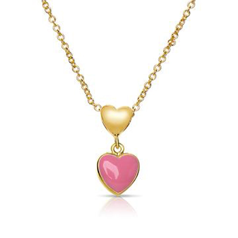 Pink Heart Necklace for Children