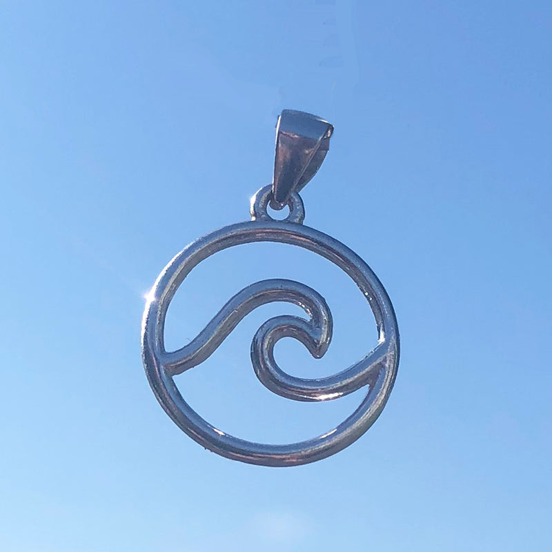 Sterling Silver Wave Necklace (small)
