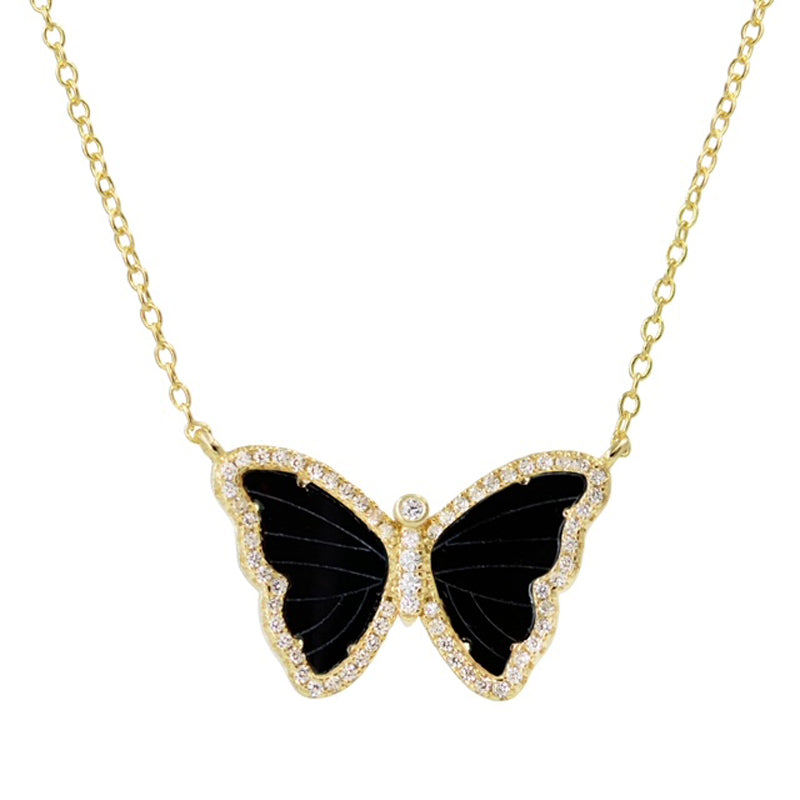Onyx Butterfly in gold by Kamaria