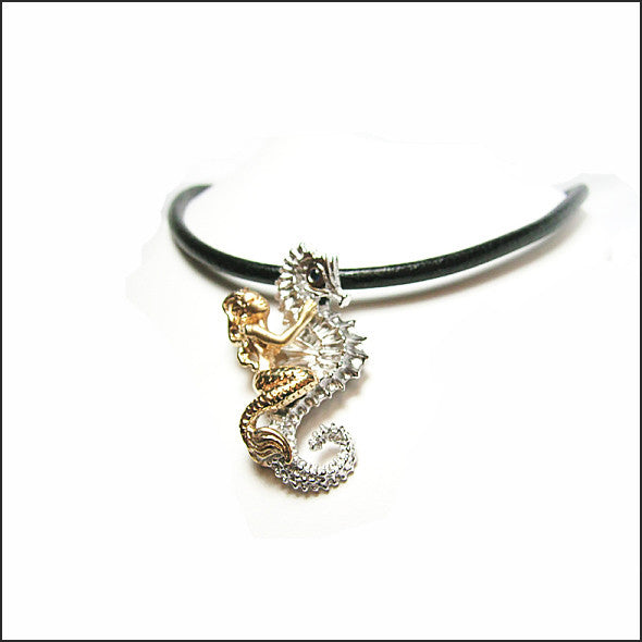Sterling silver seahorse necklace | Seaside Jewellery