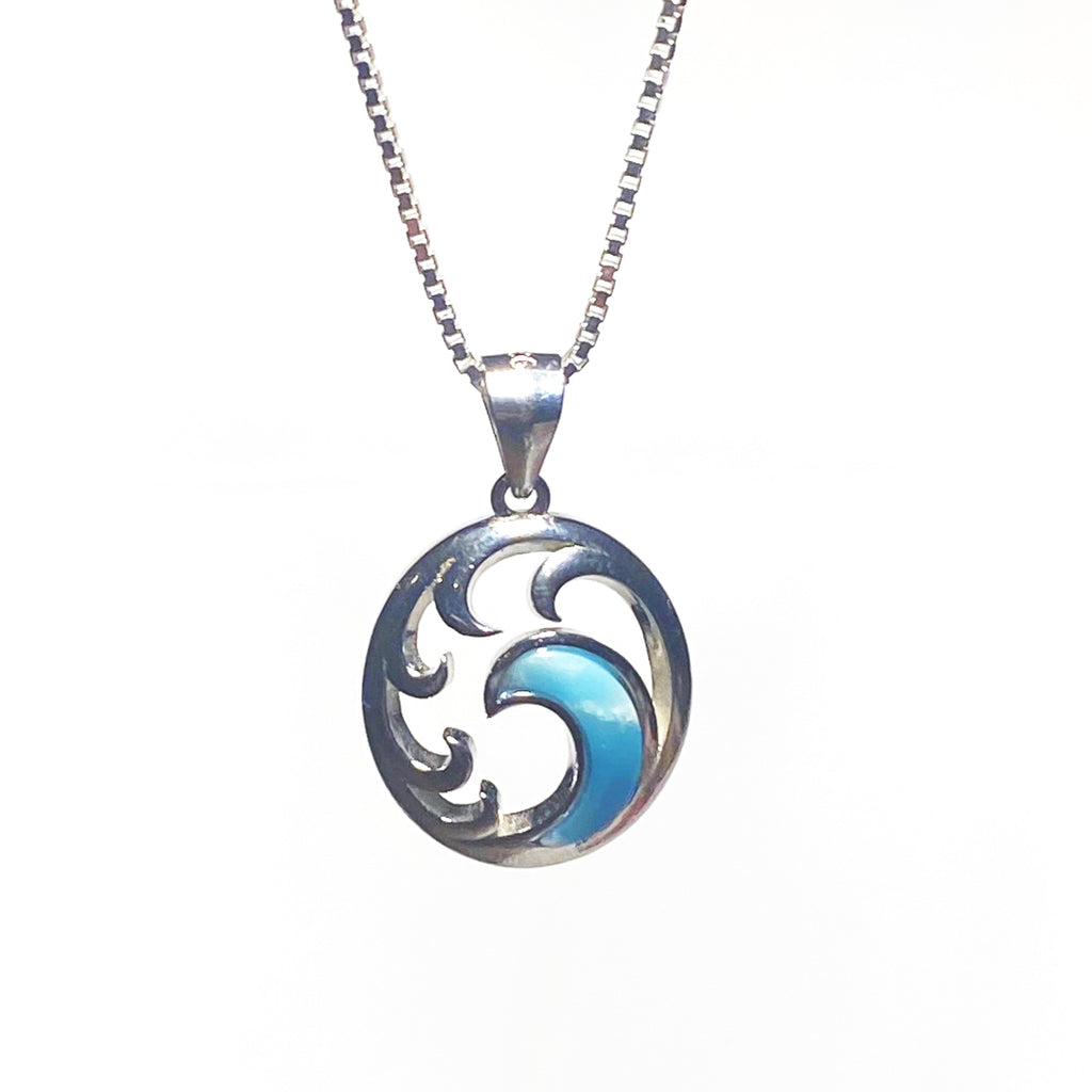 Cape May Wave Pendant and Necklace